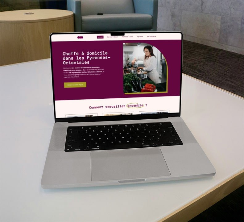 Template site internet WordPress et Elementor - Nom du template : Prune