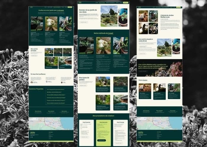 Template site web paysagiste - WordPress et Elementor