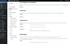 Clés secrètes recaptcha - Elementor