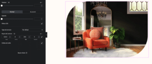 Elementor transformer la forme des photos - Réglages