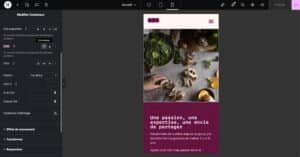 Panneau réglages Elementor inverser colonnes